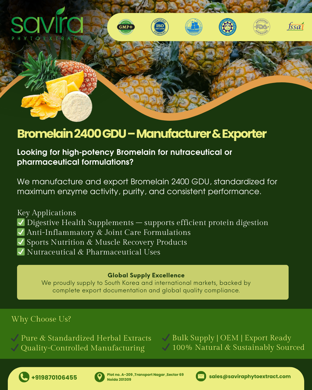 Bromelain 2400 GDU in South Korea