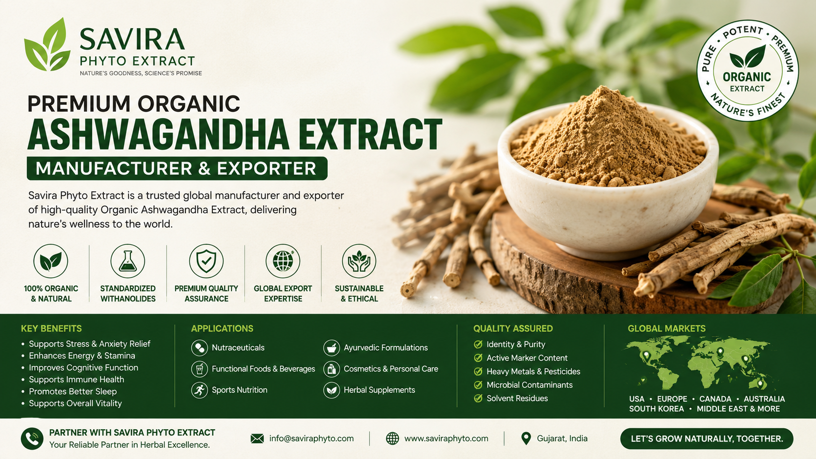 Organic Ashwagandha Extract Manufacturer